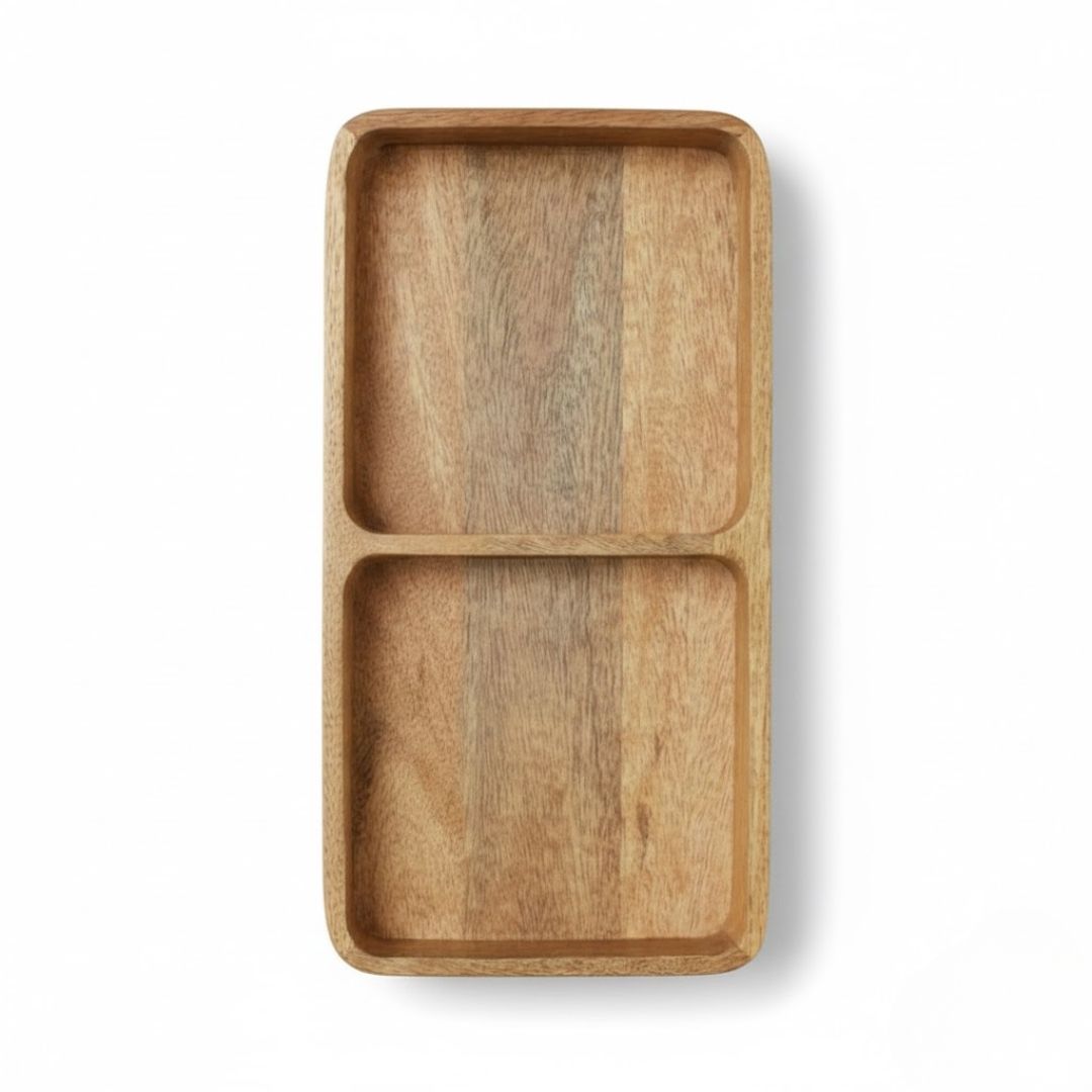 Elegant 2 Cavity Tray for Eco-Friendly Dining
